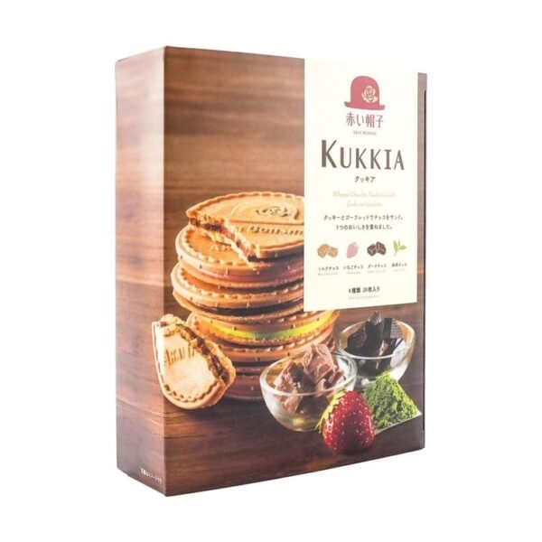 KUKKIA Assorted Whipped Chocolate Sandwich Cookies – Gift Box (4 Flavours, 20pcs)